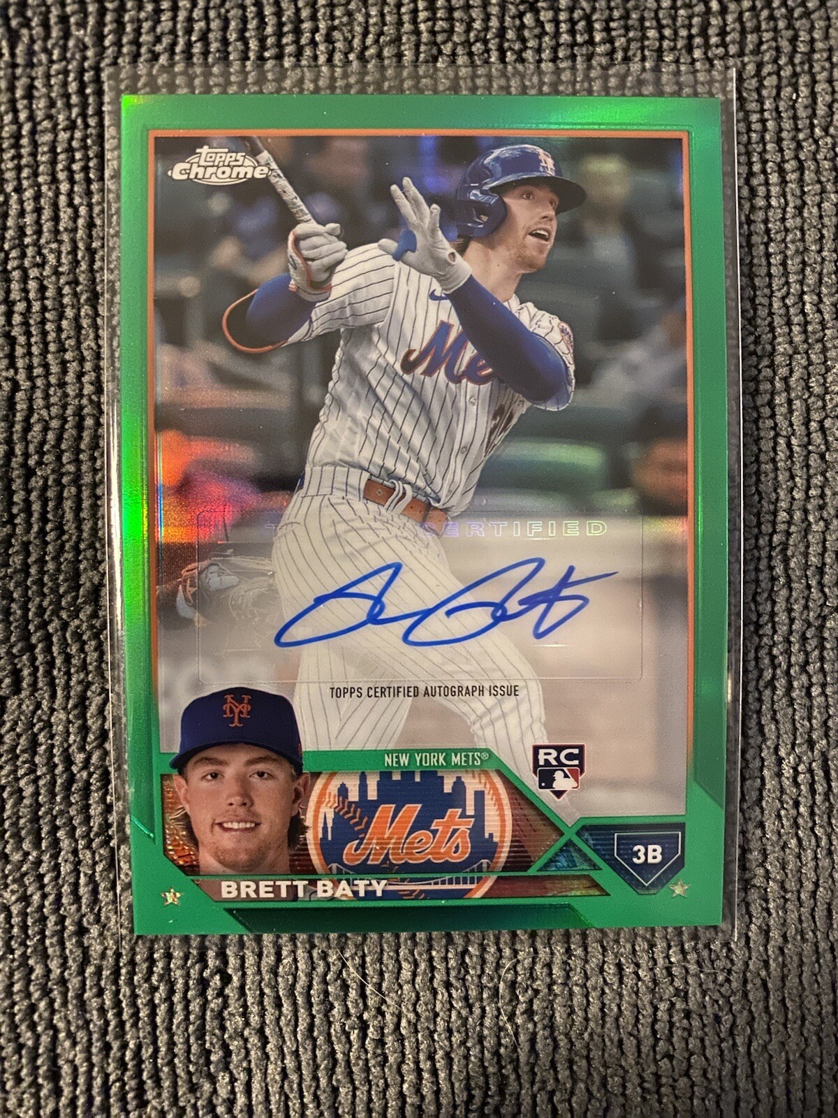 2023 Topps Chrome Update Sapphire Green Parallel RC Auto Brett Baty #/99