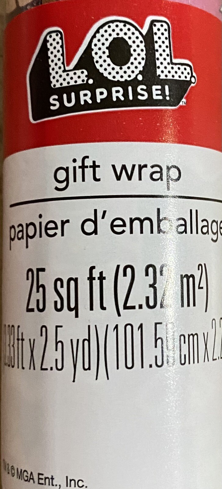 LOL SURPRISE DOLLS Christmas WRAPPING PAPER  Party Birthday 25 sq ft L.O.L.