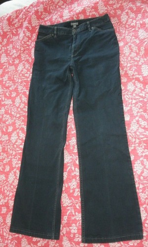 Dark Wash Medium Wide Leg Jeans, size 