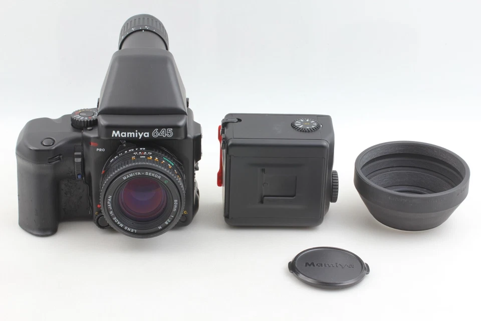 Cámara de formato medio Mamiya 645 Pro con capucha [Exc+5] con Sekor C 80 mm 2,8 N JAPÓN Foto 4 de 4