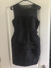 BHLDN Anthropologie Black Hitherto Dress Sheer Top Size 4