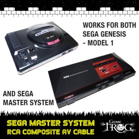 SEGA Master System - Model 1 - RCA Composite Audio Video AV Cable
