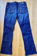 Rock  Republic KASANDRA Low Rise BOOTCUT Dark Wash STRETCH Blue Jeans Size 26