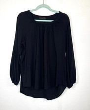 Hatch Maternity Blouse Black Lightweight Floaty Long Sleeve Size 1 Small