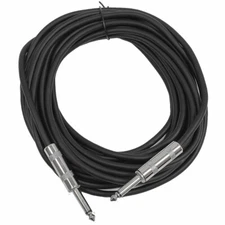 SEISMIC AUDIO - Black 1/4" TS 25' Patch Cable - Effects - Guitar - Instrument