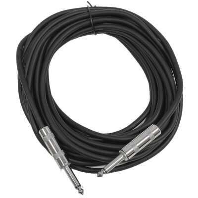 SEISMIC AUDIO - Black 1/4'' TS 25' Patch Cable - Effects - Guitar - Instrument