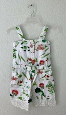 Oscar de la Renta Girls Floral Lace Tank Dress Multi Size 8Y