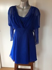 Intangible vintage blue short chiffon evening party prom dress  size 10