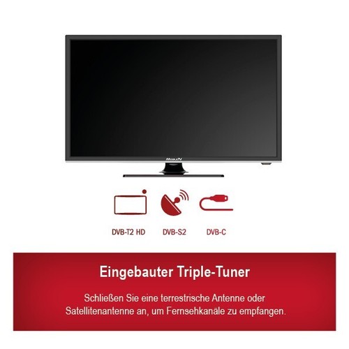 Mobile TV Silverline 19DVDS2BT V2 mit Triple Tuner und DVD Player für 12/230V - Bild 2 von 6