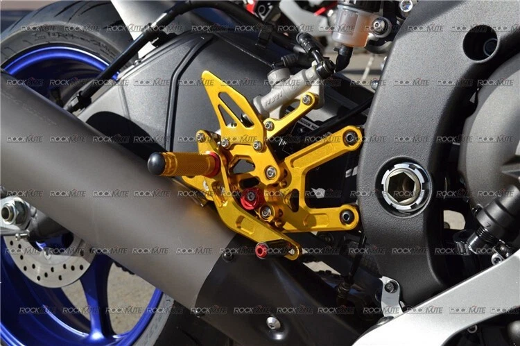 For YAMAHA YZF R6 17-24 Footpegs GP Pedal Shift Rearset Footrest Foto 3 de 4