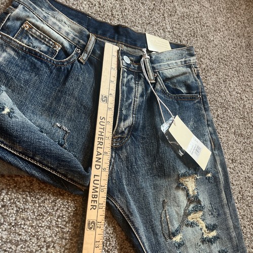 MNML Distressed Chain Jeans Mens 29 New With Tags 28 X 30 - Picture 10 of 20