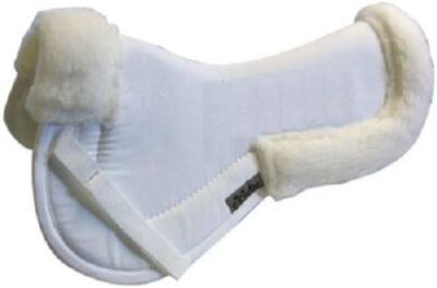 Exselle HALF PAD w/ Wither Relief Smooth fleece For saddles White or Black!
