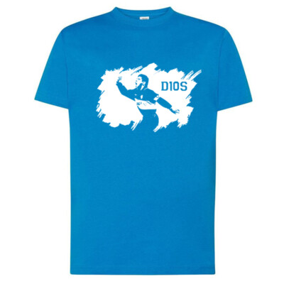 Maradona Fan Napoli Boca Junior T-Shirt 100% Baumwolle hellblau Argentinien Diego