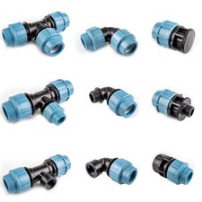 PE Klemmfittings Trinkwasser Fittings PE Rohr Muffe Verschraubung Klemmverbinder