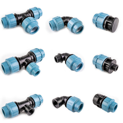 PE Klemmfittings Trinkwasser Fittings PE Rohr Muffe Verschraubung Klemmverbinder