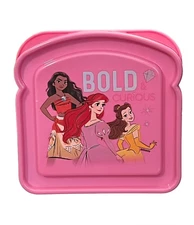 Zak Designs Disney Princess Plastic Sandwich Container for Kids BPA Free