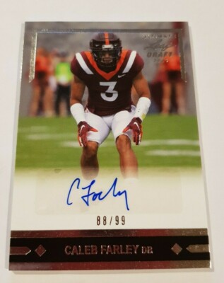 2021 Leaf Ultimate Draft - Caleb Farley - Tennessee Titans - Auto - 88/99