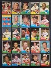 1963 Topps Baseball Set Break 25 Cards