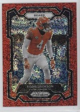2023 Panini Prizm Red Sparkle Prizm Eddie Jackson #52 3hd