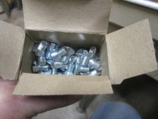100  1/4"-20 X 1/2" Slotted Zinc Steel Flat Head Machine Screws