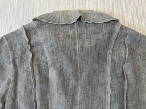 INIZIO OIZINI Italy 100% LINEN Sand Washed Flax  JACKET ZIP FRONT Women’s Large - Picture 7 of 15