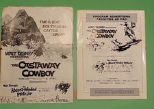 1974 Disney The Castaway Cowboy & Absent-Minded Professor Pressbook Kit & Ad Pad