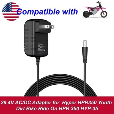 29.4V AC/DC Adapter for  Hyper HPR350 Youth Dirt Bike Ride On HPR 350 HYP-35