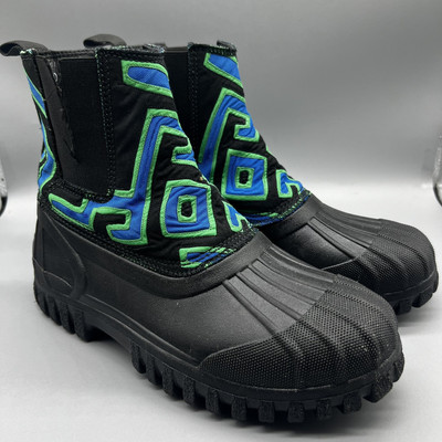 Diemme Women's Black Balbi Chelsea Bootie Boots Shoes Blue Mix Size 37 DAMAGED