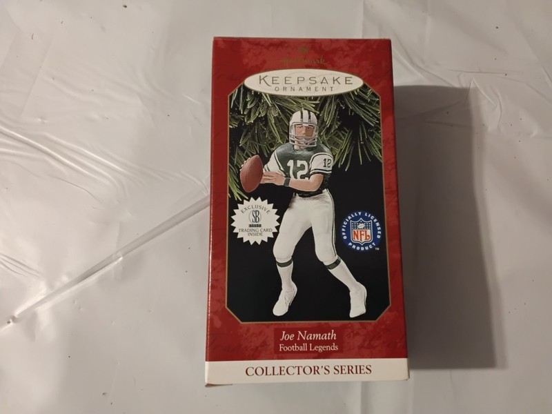 Hallmark keepsake ornaments Joe Namath Collectors Edition With Trading Card  New