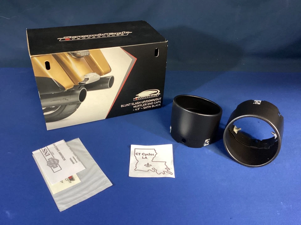 NUEVAS tapas de extremo Screamin’ Eagle romas para arriba/abajo/exterior, negro satinado, 4,5”, 65100084* Foto 3 de 4