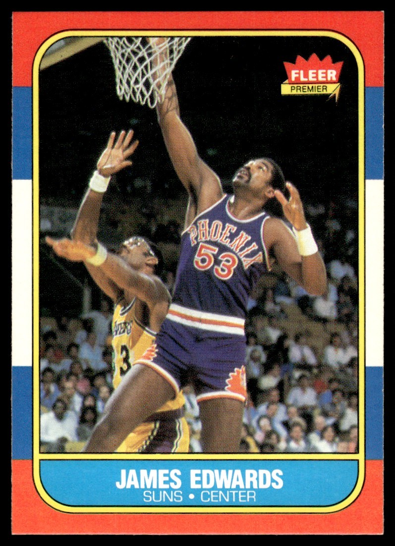 1986-87 Fleer Card Basketball James Edwards Phoenix Suns #29 NM
