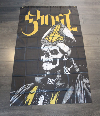 Ghost Banner Flag 3x5 Metal Rock Band Music Skelata Tour Fan decor CD Tickets