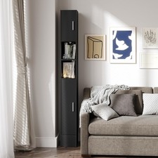 Narrow Bathroom Storage Cabinet, 72" Tall Slim Bathroom Cabinet with 2 Doors ...