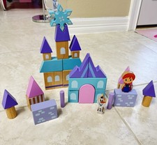 Just Play Disney Wooden Toys Frozen Arendelle Castle Blocks Set Anna Olaf