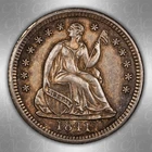 1841 Liberty Seated Half Dime CACG AU-55 CAC