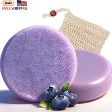 2PCS Blueberry Fields Shampoo Conditioner Bundle Bars for Hair Thinning, Friz