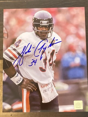 Walter Payton Autograph “BEARS” Signed 8x10 Photo. HOF. With COA