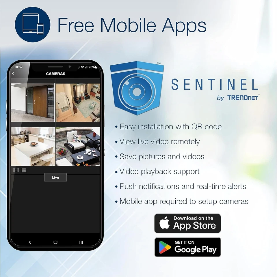 TRENDNET TV-IP1514PI Indoor/Outdoor 5MP H.265 WDR PoE IR Bullet Network Camera - Image 4 of 4