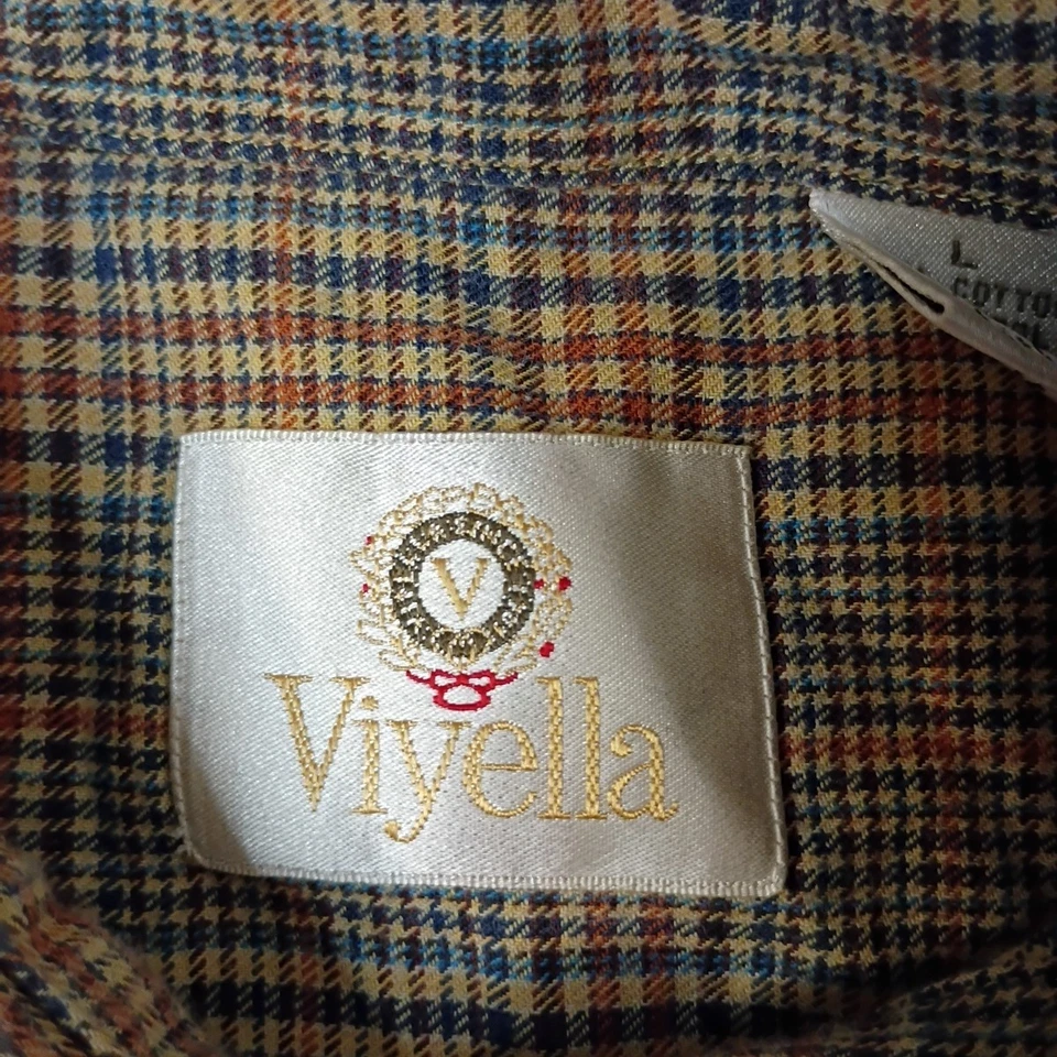 VTG Viyella Shirt Mens Large Plaid Cotton Wool Pocket Button Down Casual READ - Image 4 of 4