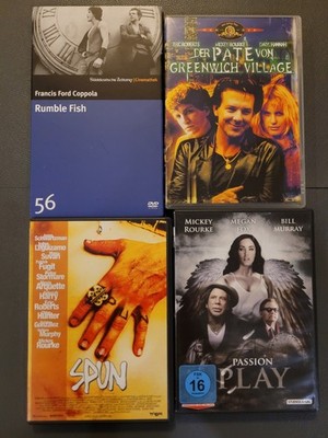 4xMickey Rourke Der Pate von Greenwich Village + Rumble Fish +Spun +Passion Play