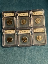 Lot SIX (6) 1992-D Washington Quarters ICG MS67 25C Copper Uncirculated Signed!