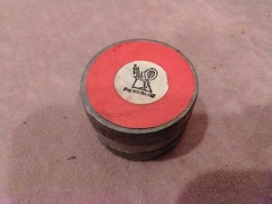 Antique Cardboard Container W Spinning Wheel Decal -  1.5" Diameter