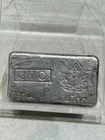 4 oz JMC Maple Leaf Johnson Matthey Canada Poured Vintage Silver Bar