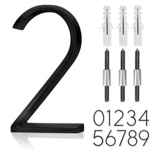 5 Inch Stainless Steel Floating House Number Black Mailbox Door Numero Casa 2