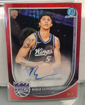 2025 Topps Chrome Mega Red Nique Clifford Auto 5/5