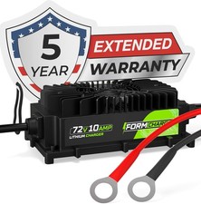 72V 10A Lithium Golf Cart Charger Waterproof Design 87.6 Volt Output Smart NEW