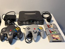 Nintendo 64 N64 Console Tested Working With Cables, controllers and Games