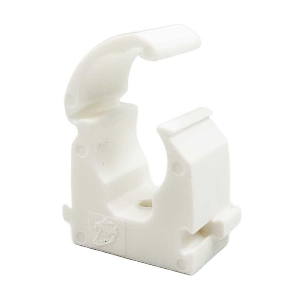 100 x 22mm Hinged Single Pipe Clips White