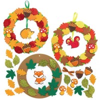 Bastelset HerbstkräNze FüR Kinder 3 StüCk, Dekorieren, Kreativsets, Baker Ross