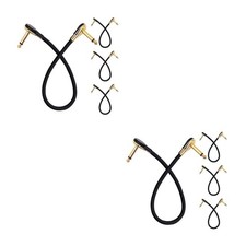 8 pcs Effects Pedal Patch Cord - Flat Plug Guitar Cable - 0.49Ft Instrument